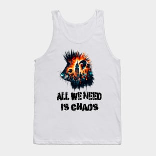 Punk Hamster | Chaos Hamster | Fuck the System | Riot Hamster Tank Top